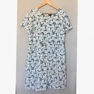 Ann Taylor Floral Baby Blue Dress